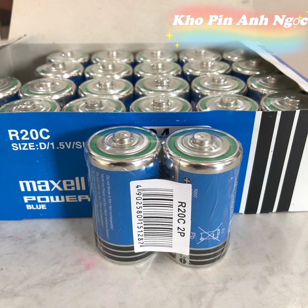 Pin Đại Chính Hãng Maxell Nhật R20C (Vĩ 2 viên)