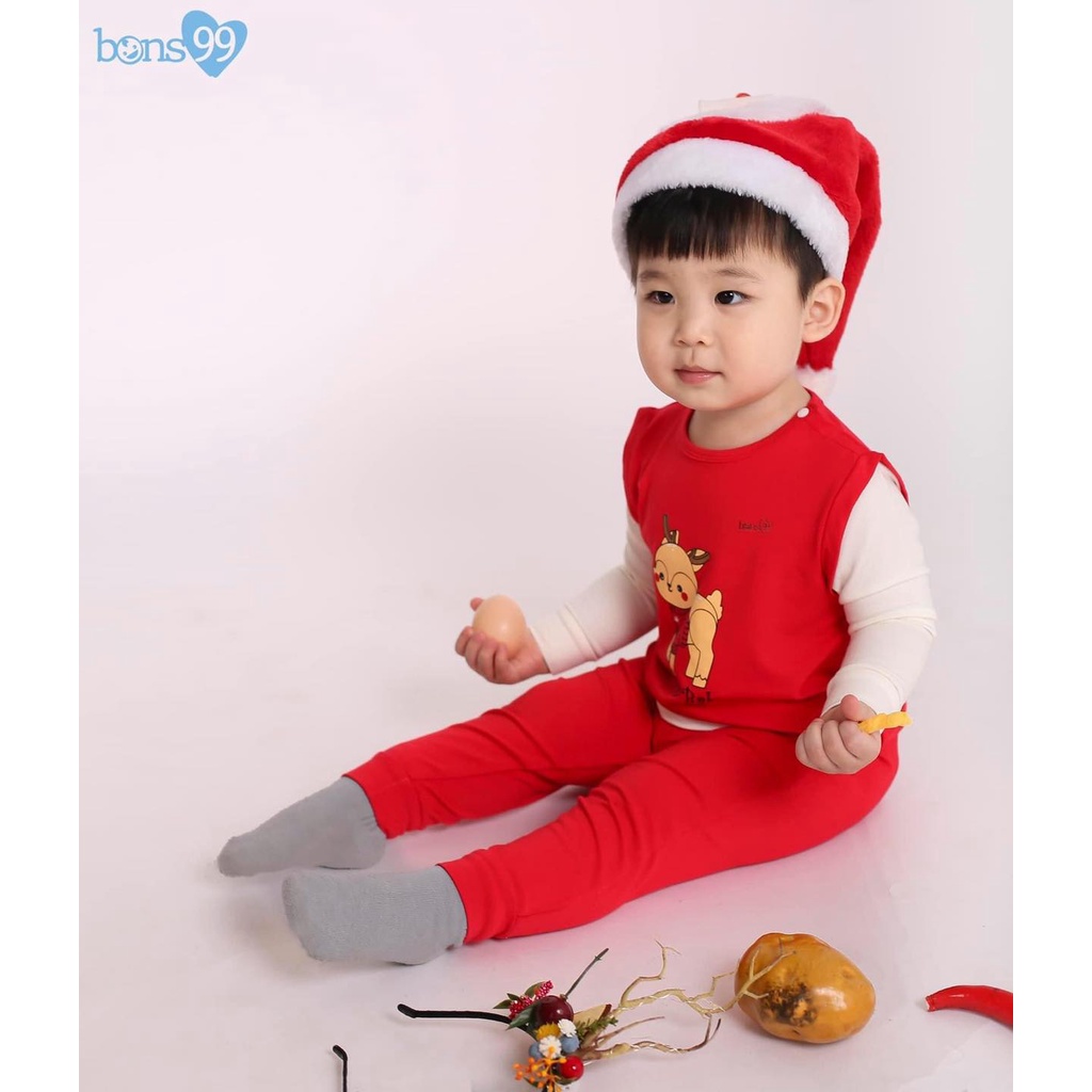 Bộ raglan nỉ cho bé diện mùa noel cực xinh bons99 chính hãng - ảnh sản phẩm 5