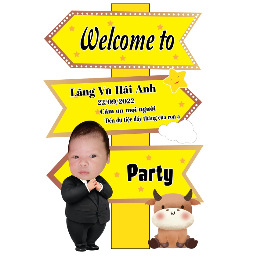 Cây wellcome để bàn sinh nhật Yến Nhi Shop