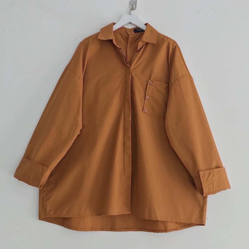 Áo Sơ Mi Nữ Form Rộng Tay Dài JEM CLOSET Style Hàn Quốc Lên Form Siêu Xinh SALY 10314
