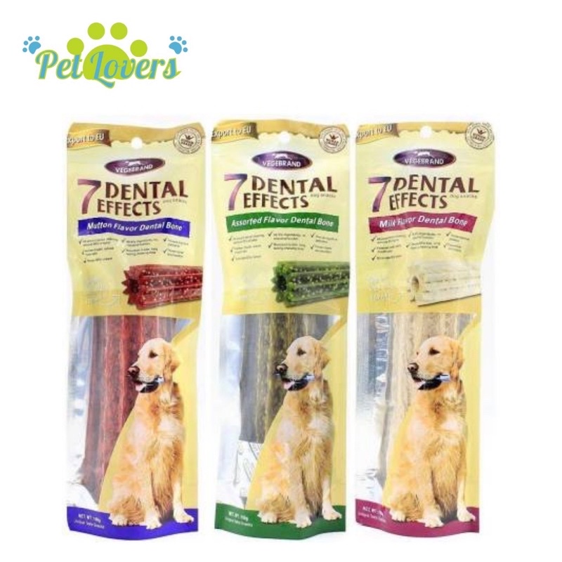 100g - Snack xương gặm sạch răng 7 Dental Effects Vegebrand cho chó