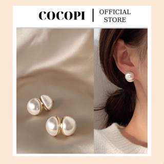 Bông Tai, Khuyên Tai ngọc trai nhân tạo 2 mặt phong cách Hàn Quốc COCOPI Accessories - BT074