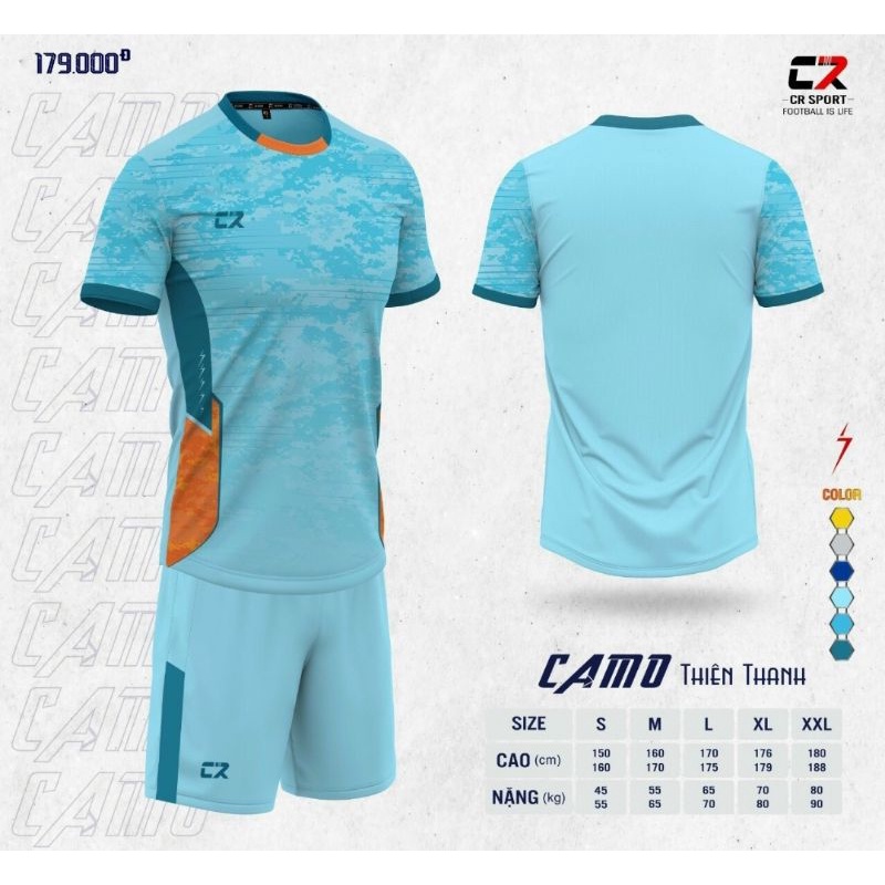 BỘ QUẦN ÁO BÓNG ĐÁ CR SPORT - CAMO