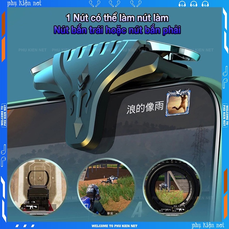 Nút bắn Pubg F01 Nút bấm Pubg Phụ kiện chơi game mobile trigger - Hàng nhập khẩu