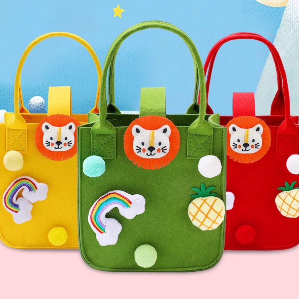 IVORY Túi Xách Tay Bằng Nylon Đính Bóng Lông Đa Năng Phong Cách Nhật Bản Dễ Thương Cho Nữ