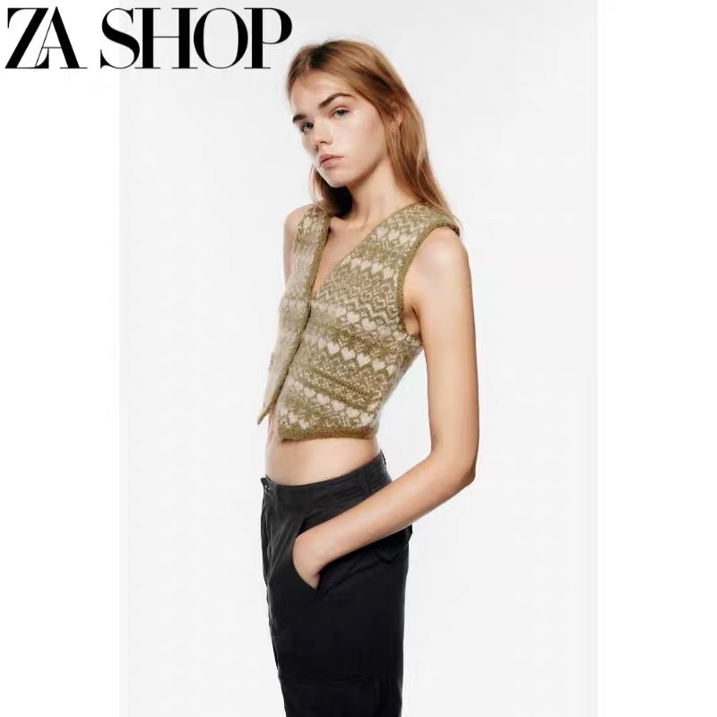 Made in Morocco - áo Zara gile len YO50