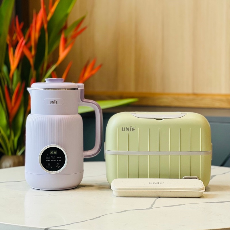 Máy làm sữa hạt Unie UMB08 - Dung lượng 600ml, màu tím nhạt, công suất 600W