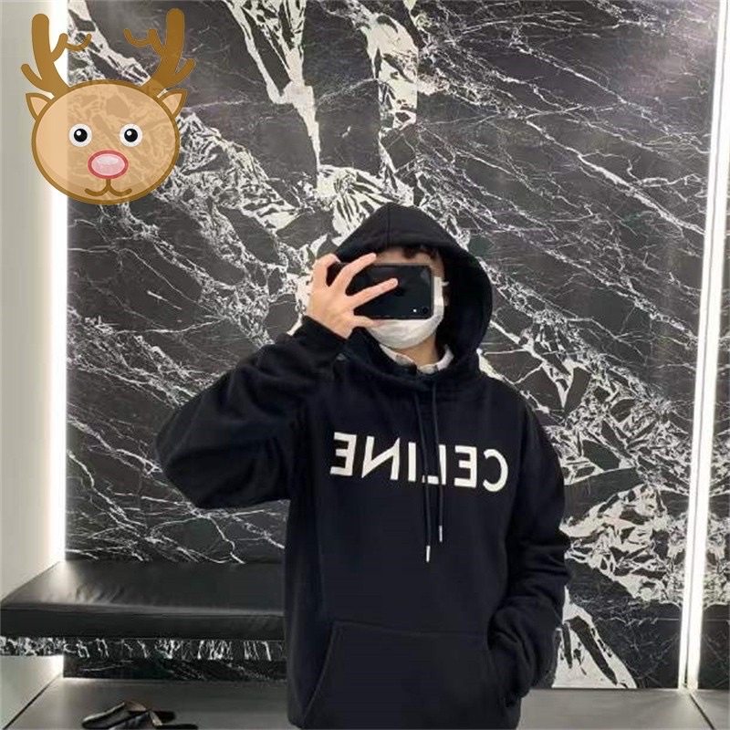 Áo hoodie nỉ mũ celin