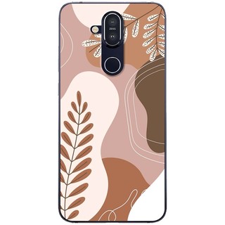 Ốp lưng nokia 8.1 in hình lá nâu