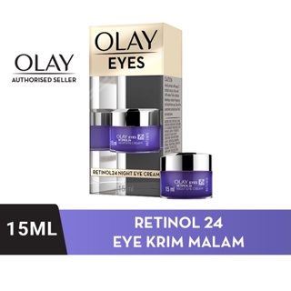 Image of Olay Krim Mata RETINOL 24 Anti Aging Skincare Malam, Eye Cream 15ml