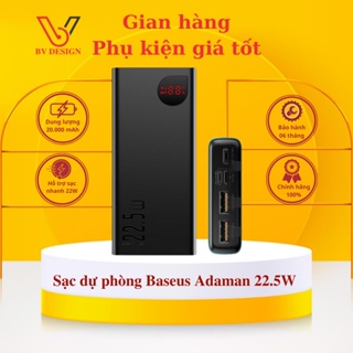 Pin sạc dự phòng 20000 mah chính hãng BASEUS 22,5W PD + QC3.0 thiết kế mạch tinh vi đẳng cấp,tự ngắt an toàn khi sử dụng