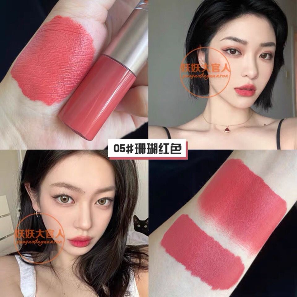 Son Môi Hai Màu Trà Sữa Nude Mùa Hè Thương Hiệu Ochre Dumb Matte Niche Phong Cách Châu Âu Dành Cho Nữ