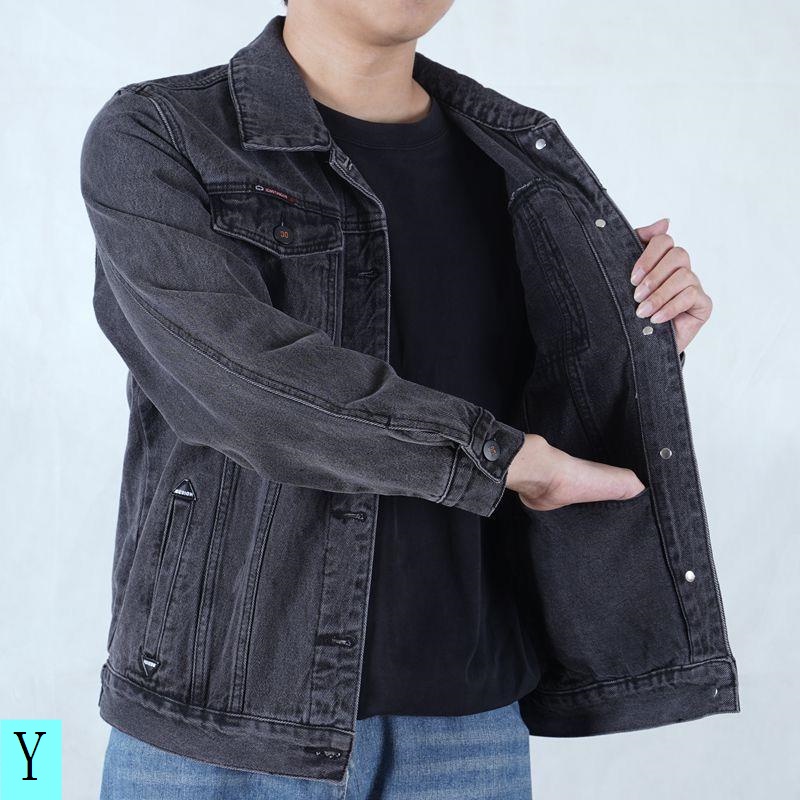 Áo Khoác Denim Dáng Rộng Phong Cách Thời Trang Xuân Thu 2022 Mới Cho Nam Giới Có Size Lớn