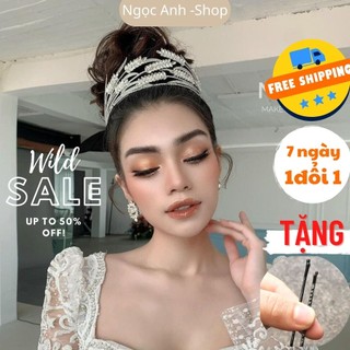 Vương miện cưới đính đá chụp ảnh cho cô dâu trắng vm 147