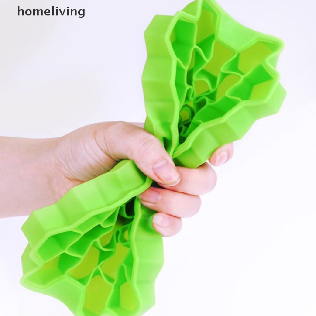 Khuôn Silicone Làm Đá Viên Hình Tổ Ong Có Nắp Đậy DIY