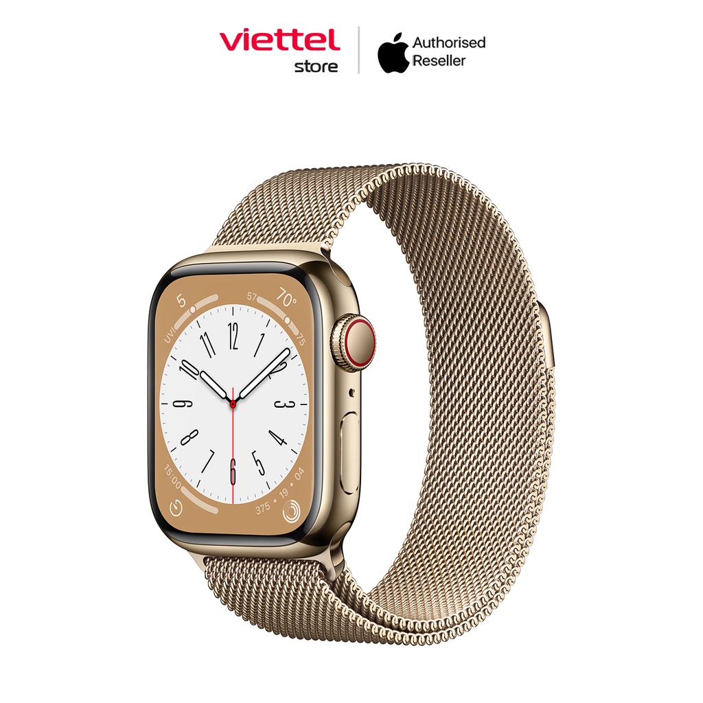 Apple Watch Series 8 viền thép dây Milanese Chính hãng