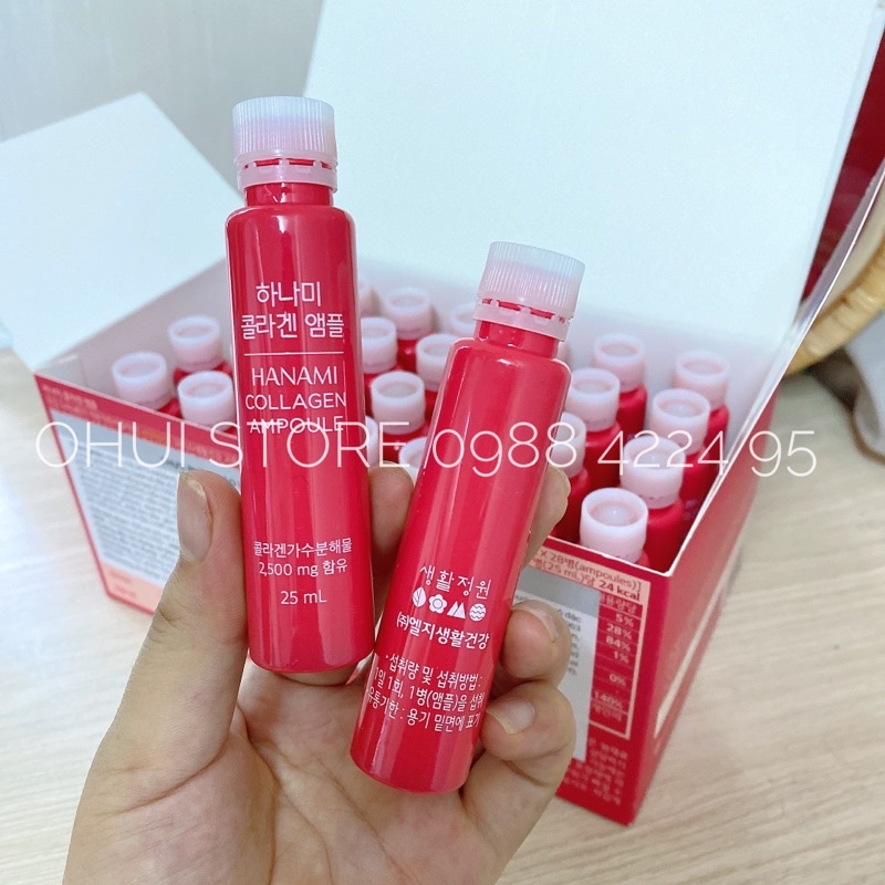 1 hộp nước uống đẹp da cao cấp LG OHUI Hanami Collagen Ampoule 28 lọ - Hàng Chính Hãng công ty LGVina
