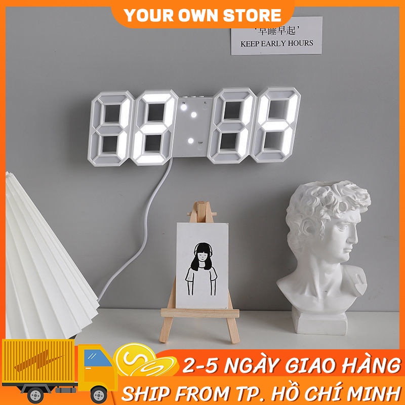 để bàn thông minh TN828 Smart ClockĐồng hồ LED 3D treo tường