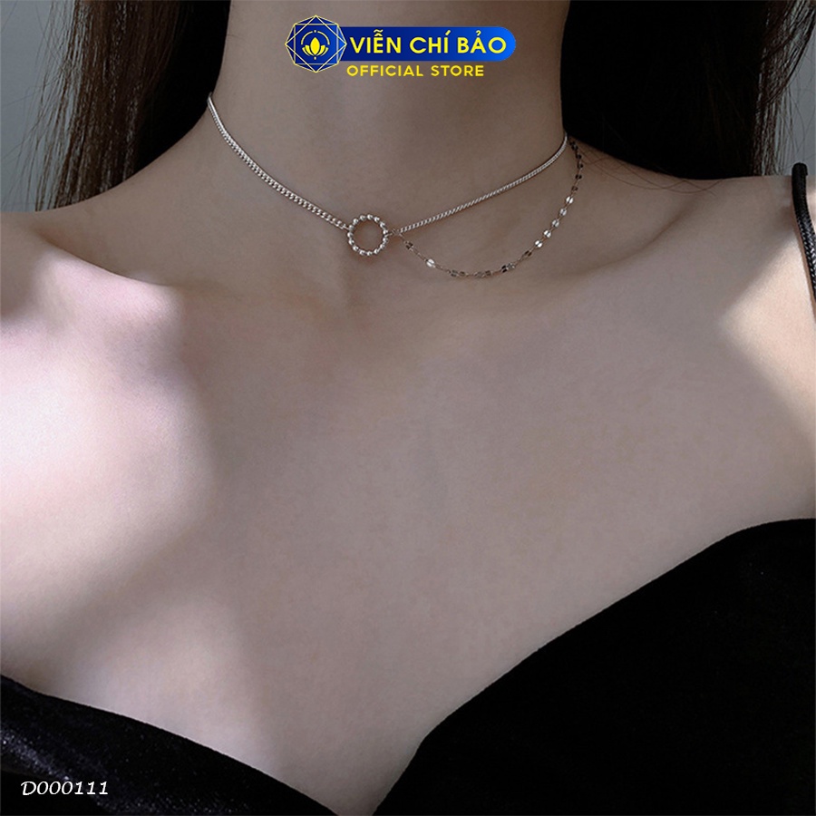 Dây chuyền bạc nữ Choker Alice chất liệu bạc 925 thời trang phụ kiện trang sức Viễn Chí Bảo D000111