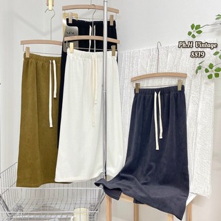 Chân váy suông nơ trắng