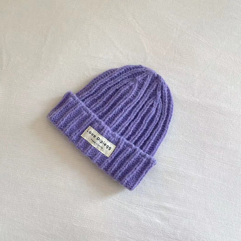 Mũ Len Dệt Kim Kẻ Sọc Dọc Màu Sắc Kẹo Ngọt Xinh Xắn Phong Cách Hàn Quốc Cho Bé