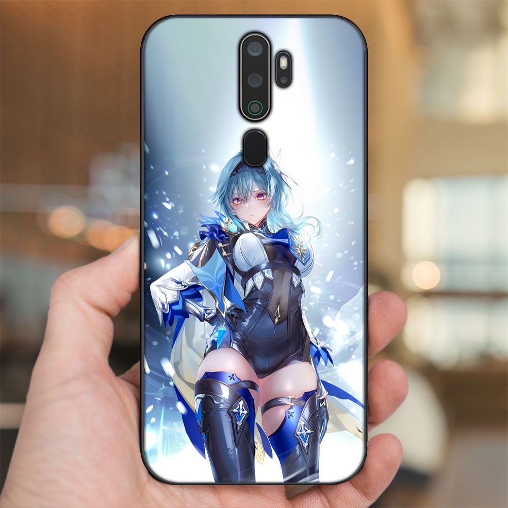 Ốp lưng Oppo A5 2020, A9 2020 viền đen in hình Eula Genshin Impact