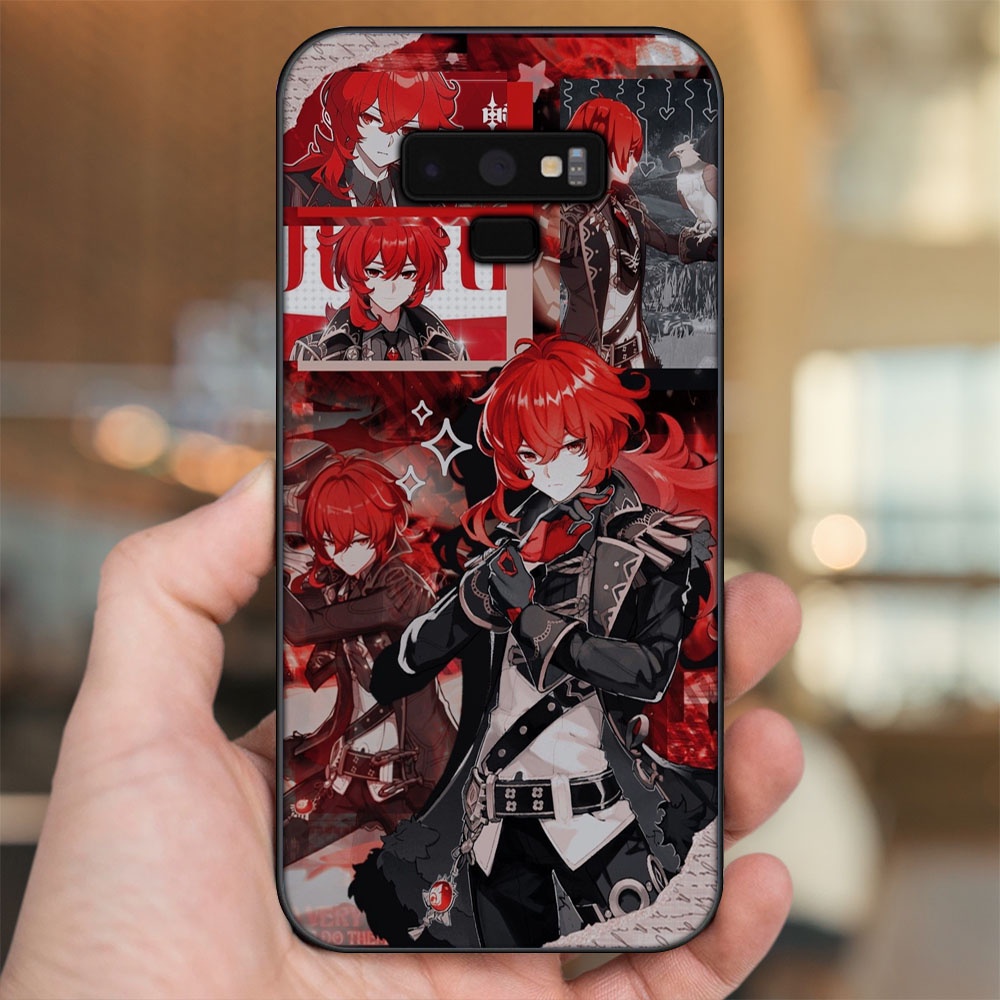 Ốp lưng Samsung Note 9 viền đen in hình Diluc Genshin Impact