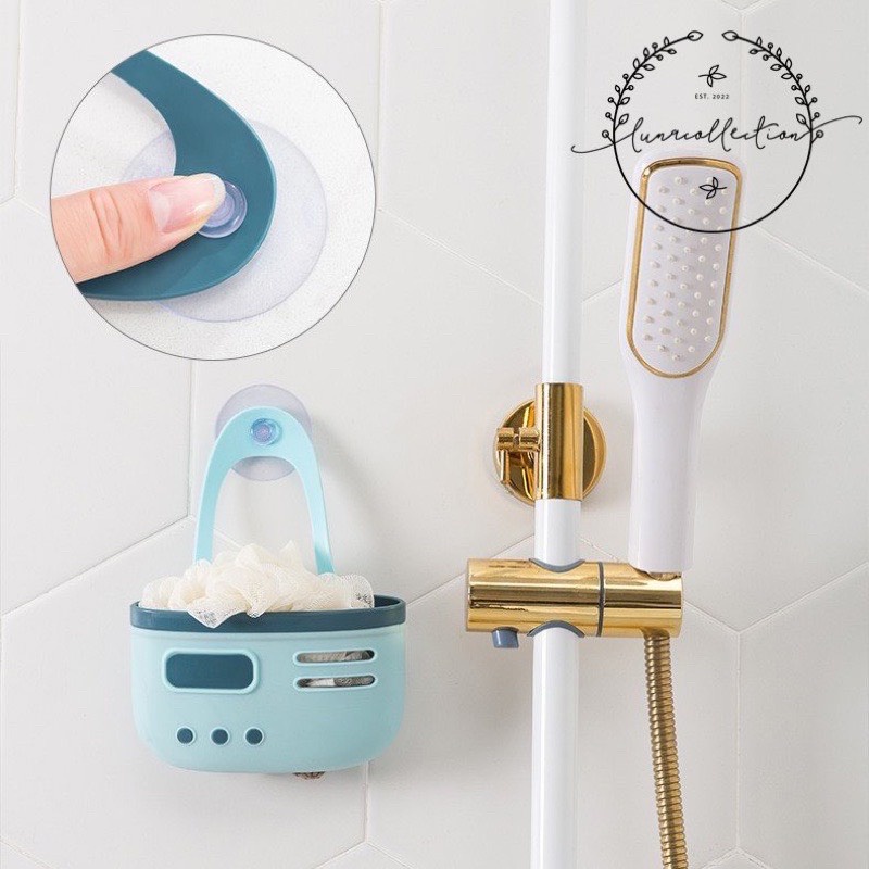 Giỏ Treo Kệ Rửa, Phòng Tắm Bằng Nhựa Cứng Cáp Màu Pastel