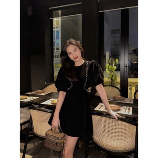 Váy nhung ĐÍNH NGỌC cut out the.sweaterweather TSW (ảnh thật)