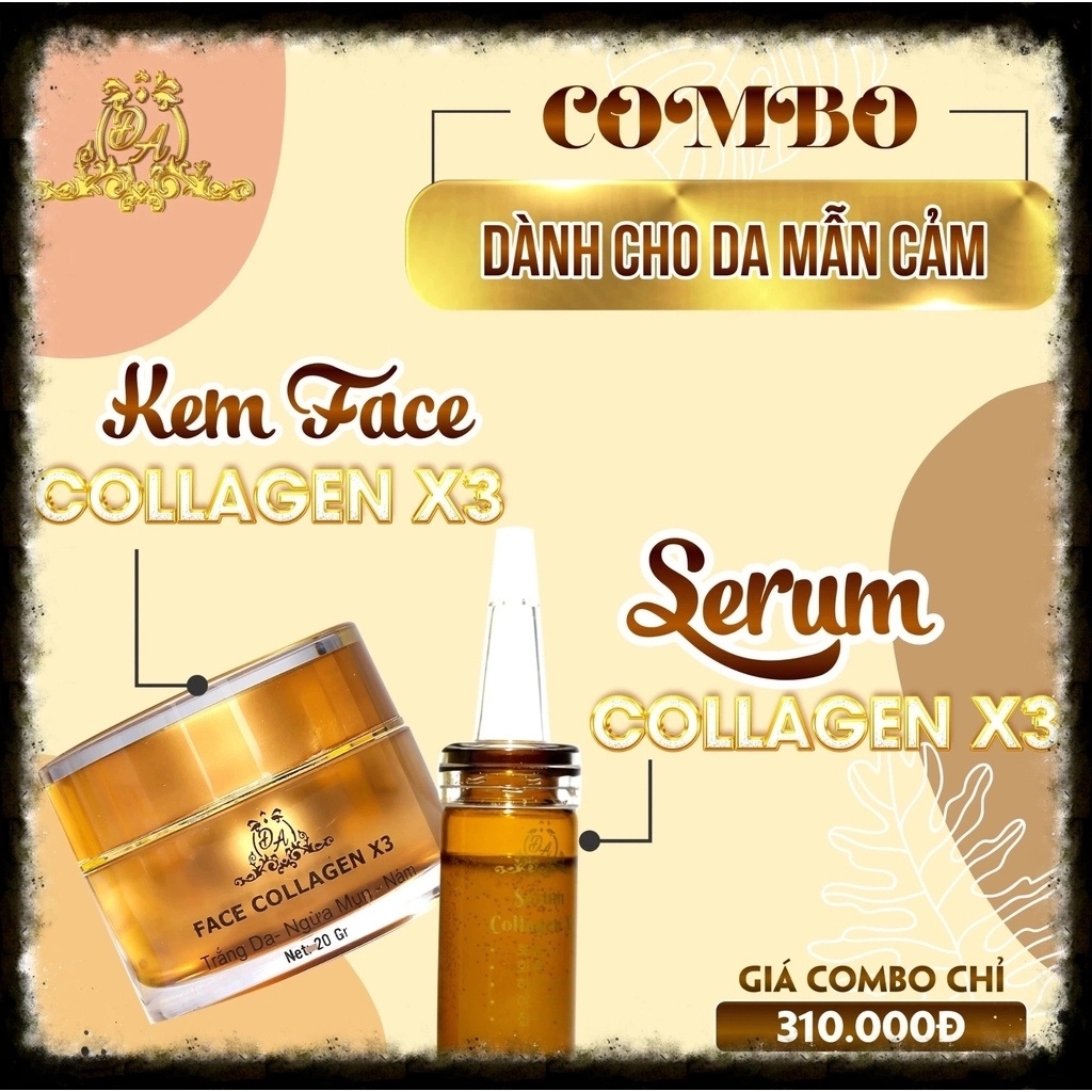 Serum Nám Collagen X3 Dưỡng Ẩm Trắng Da Mờ Thâm Nám Mỹ Phẩm Đông Anh Chính Hãng 20ml