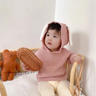 Áo len GAP tai thỏ hồng pastel cực cute