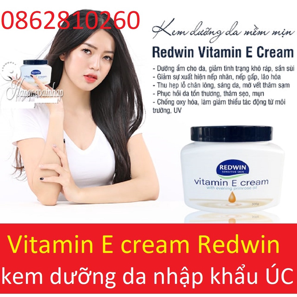 Kem dưỡng Redwin Vitamin E Cream 300g Úc chính hãng,Vitamin e cream redwin sensitive skin [date 2026]