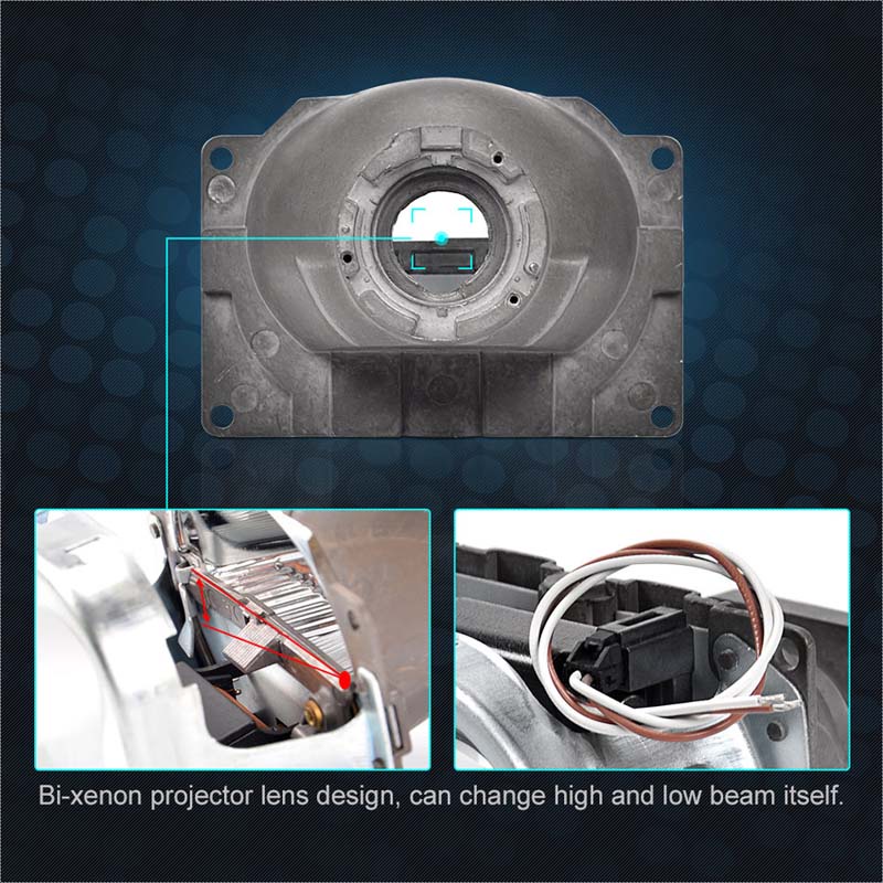 Đèn Pha Xenon 3.0 Inch Q5 H7 HID Xenon Bóng LED Bằng Kim Loại Dành Cho Xe Hơi