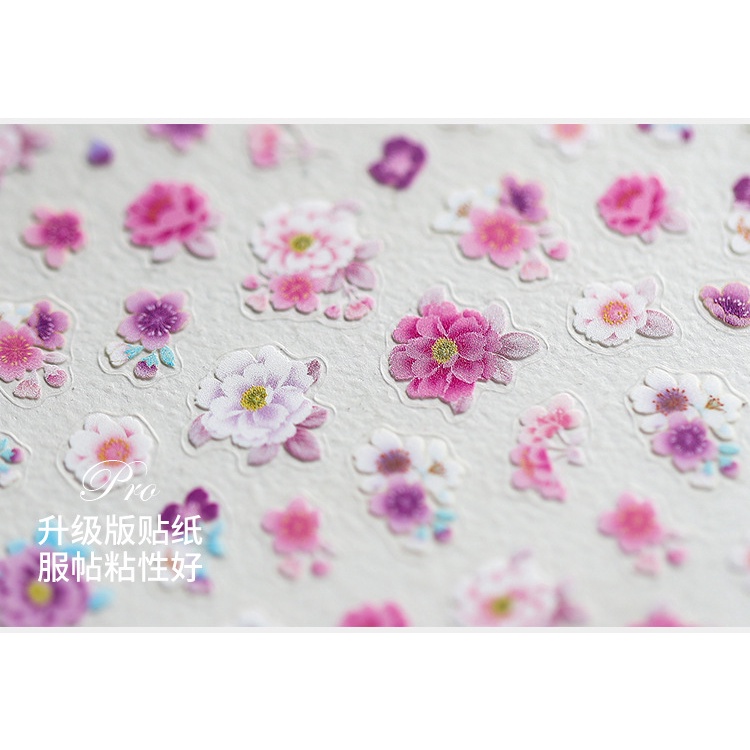 ⚡Miếng Dán Trang Trí Móng Tay Chống Rơi Họa Tiết Hoa TS-326