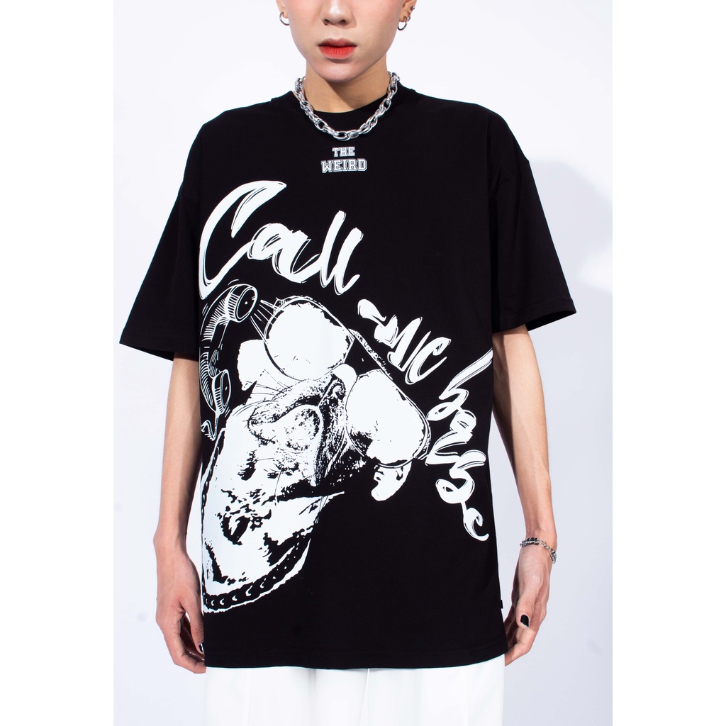 LOCAL BRAND Áo thun The Weird Tay Lửng Form Rộng Unisex Oversize ATK500