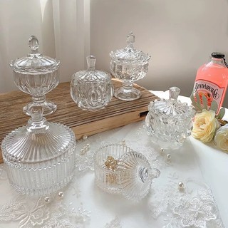Thố mứt thủy tinh pha Lê, Khay đựng mứt trái cây, phụ kiện trang trí ngày Tết decor sang trọng