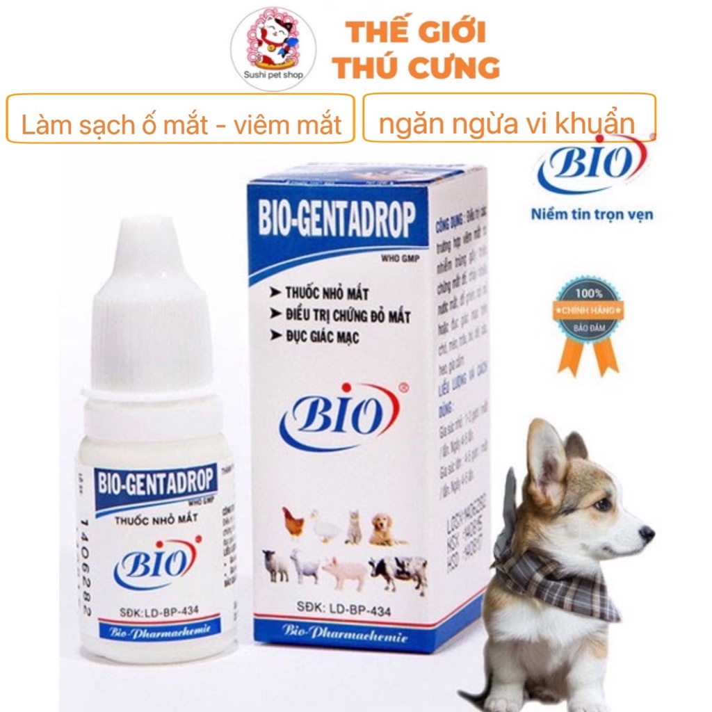 Thuốc Nhỏ Mắt Bio Genta Drop Xử Lý Chứng Mắt Đỏ, Chảy Nước Mắt Chó Mèo - Ong Vàng_89