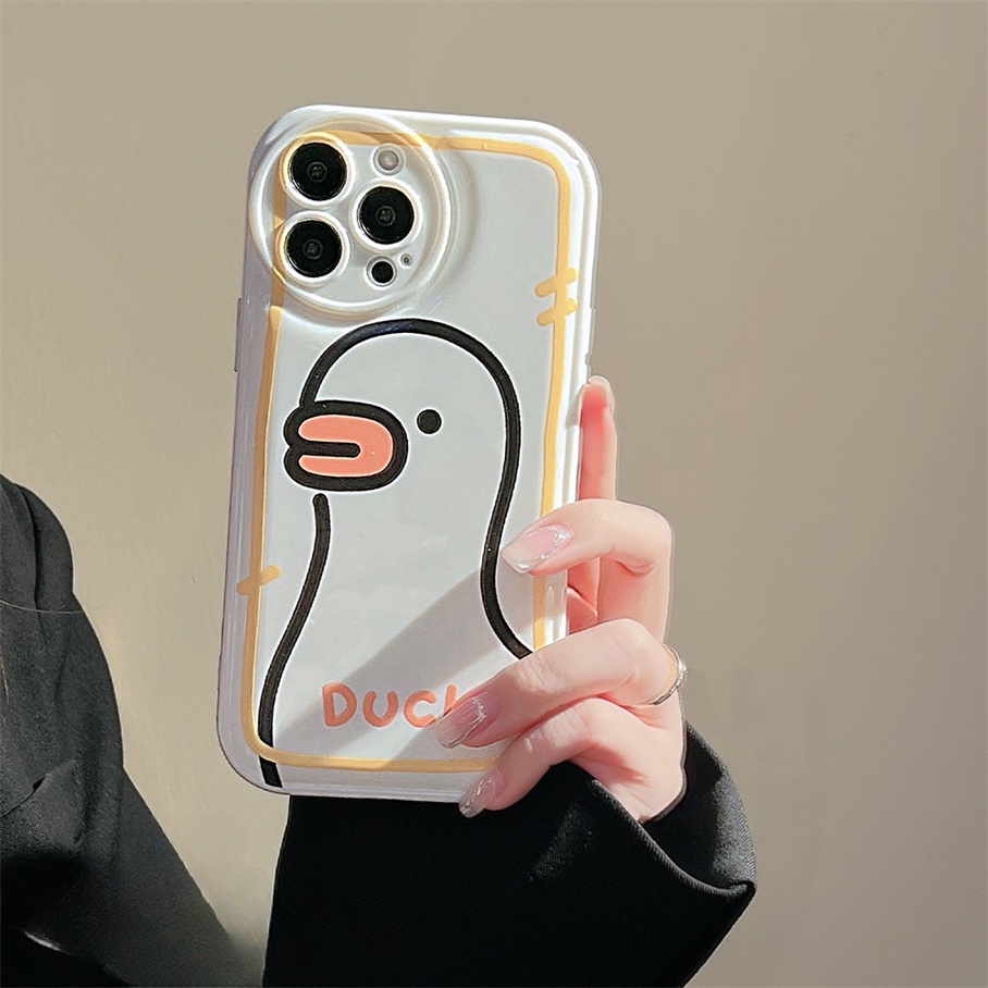 Ốp Điện Thoại Mềm Hình Vịt Dễ Thương Cho Iphone6 6splus 7 7plus 8 8plus XR x xs 12 11 pro max plus 13 promax-5009