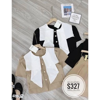 Bigsize Set áo cổ bèo S327