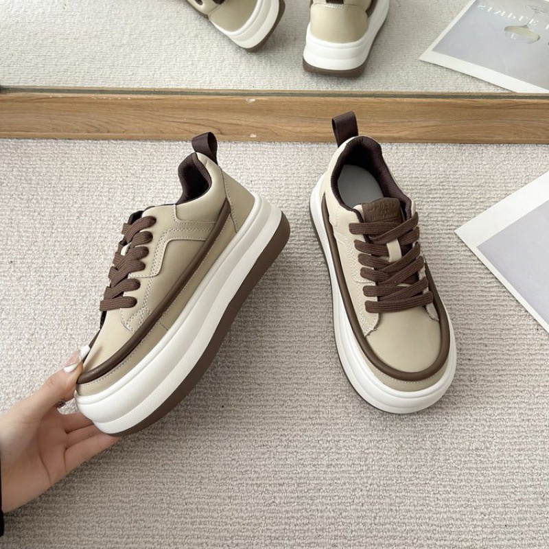 Giày thể thao nữ đẹp GIAYHIPP đế bánh mì nâu đen