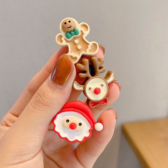 Kẹp Tóc Hình Ông Già Noel Dễ Thương Thời Trang Kẹp tóc hình cây thông Noel kẹp tóc nai sừng tấm kẹp tóc giáng sinh quà Giáng sinh phụ kiện tóc giáng sinh