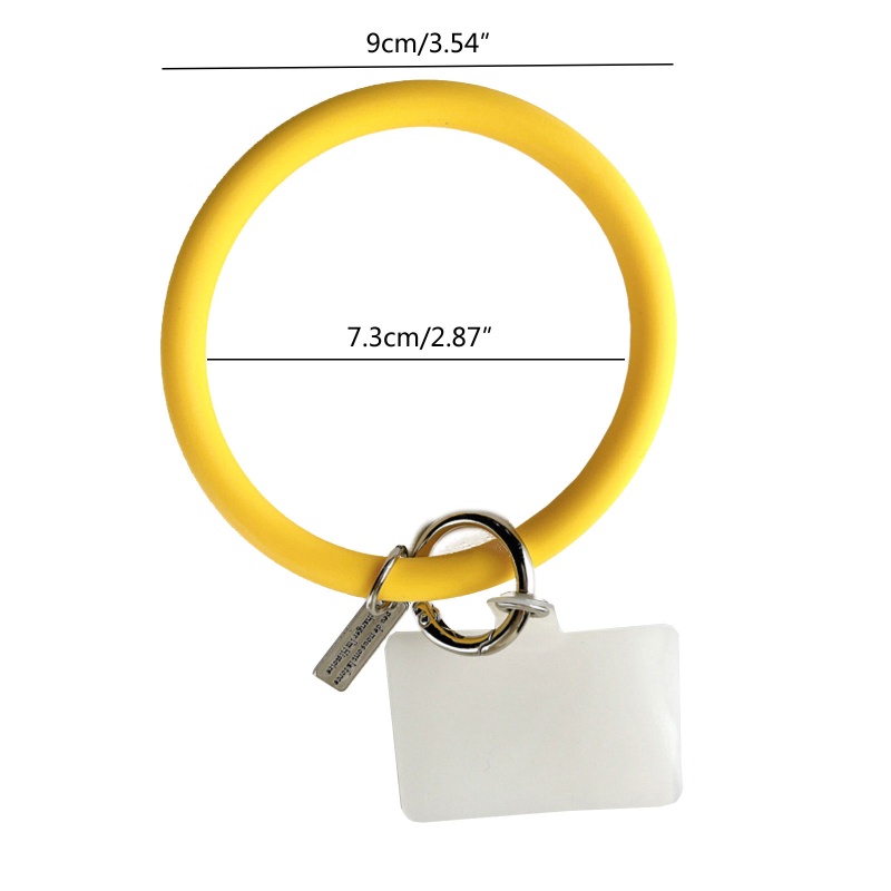 Dây Đeo Điện Thoại Bằng Silicone Hình Tròn Có Vòng Nhẫn Đeo Tay Chống Thất Lạc