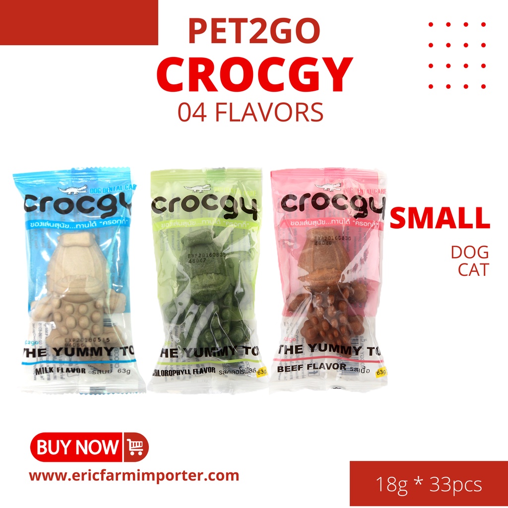 Crocgy Pet2go 🐶 FREE SHIP 🐶 Xương Gặm Cá Xấu Sạch Răng 18-63g