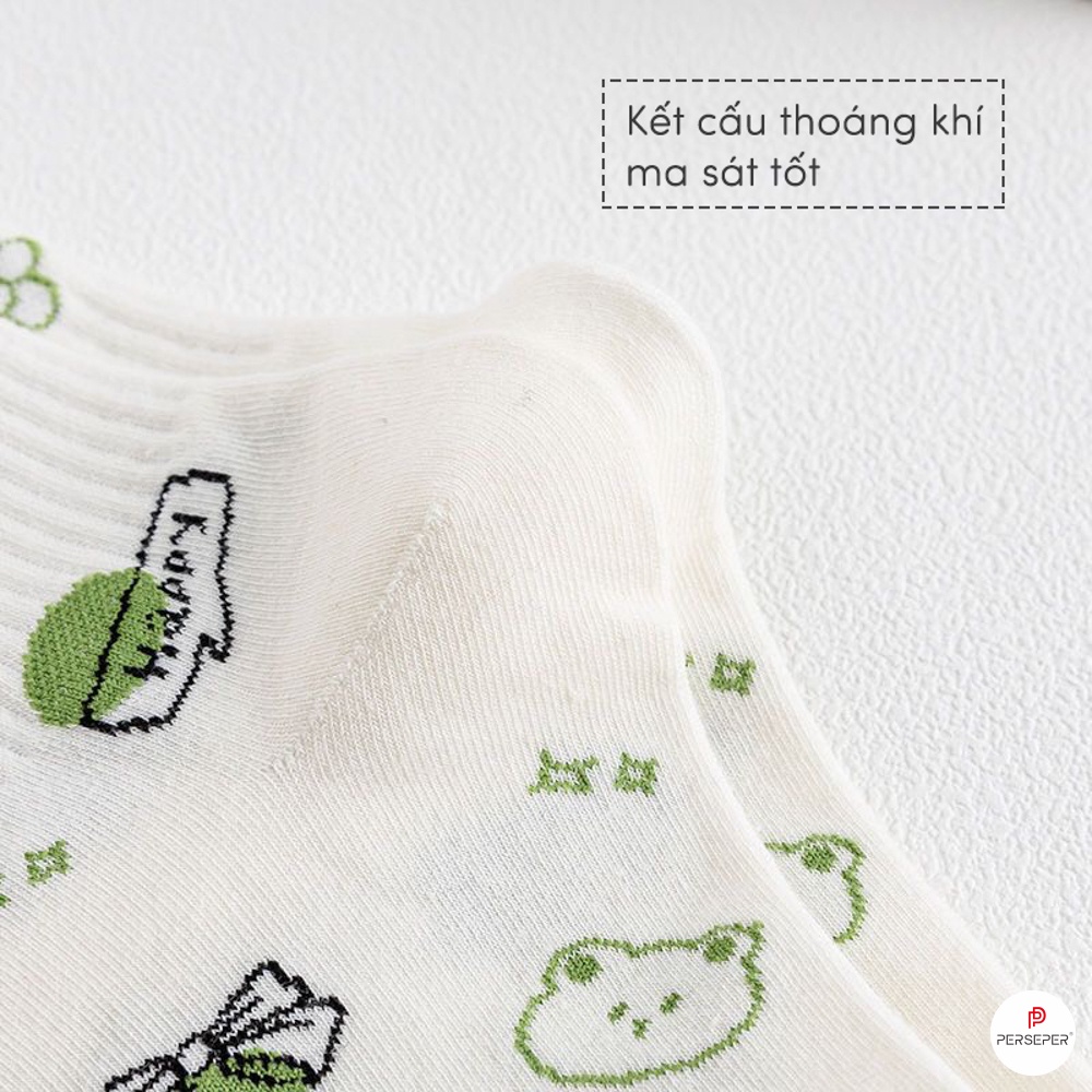 Tất cổ cao nữ phong cách hàn quốc, tất nữ set 5 đôi họa tiết dễ thương - Sope Shop
