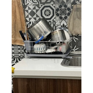RỔ ÚP CHÉN INOX CÓ KHAY HỨNG NƯỚC
