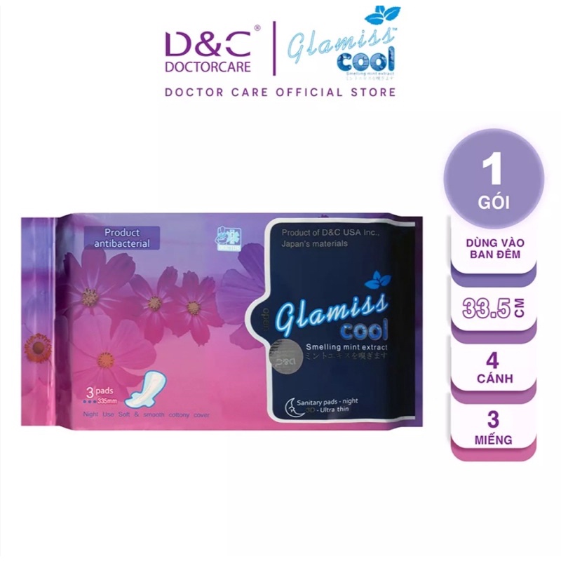 10 gói băng vệ sinh Glamiss cool ban đêm