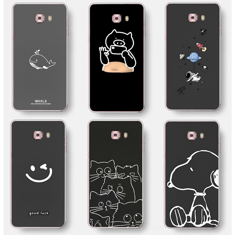 Ốp Điện Thoại TPU Dẻo Thời Trang Sang Trọng Cho Samsung galaxy c5 C7 C7 Pro C9 C9 Pro