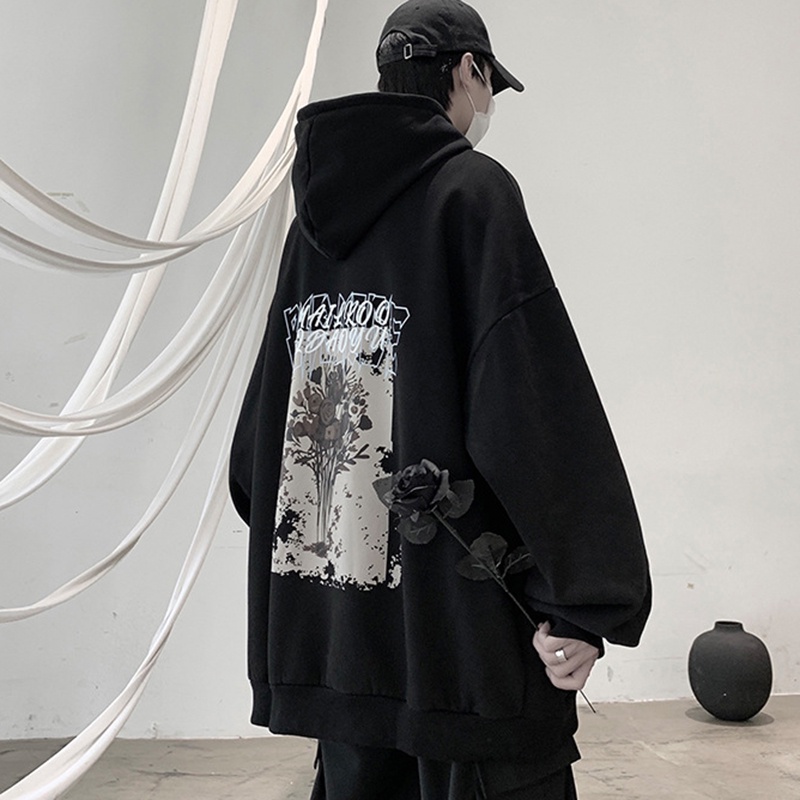 Áo Hoodie Dáng Rộng Phong Cách harajuku Cá Tính Cho Nam
