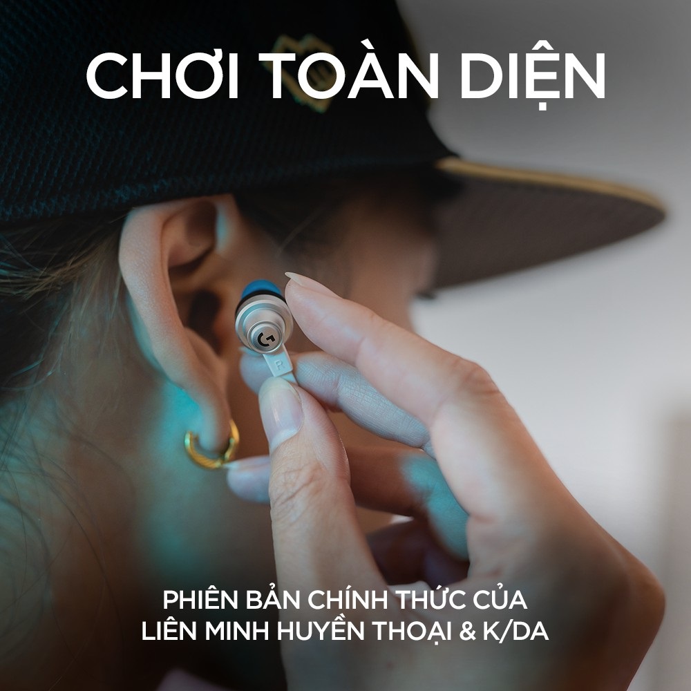 Tai nghe game in-ear Logitech G333 KDA - Dual Drivers, Jack 3.5mm, Mic và điều khiển trên dây - Hàng Chính Hãng