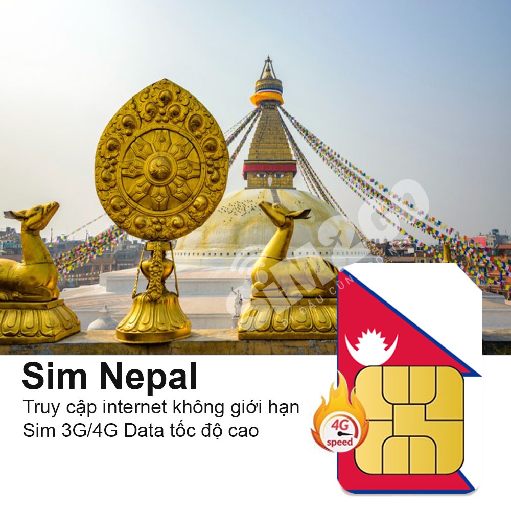 Sim du lịch Nepal - Sim data tốc độ cao 4G, không giới hạn 3G